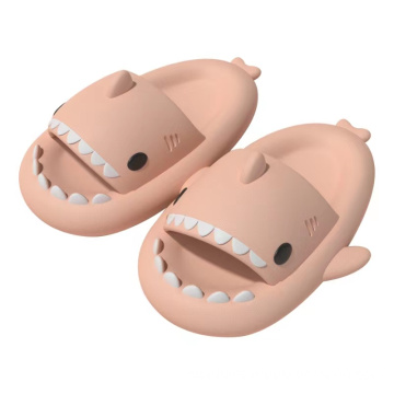 Cute Cloudy Shark Slippers Platform Shark Sandal Indoor Bathroom Anti-skid Slides Couples Summer Shoes EVA Soft Beach Flops